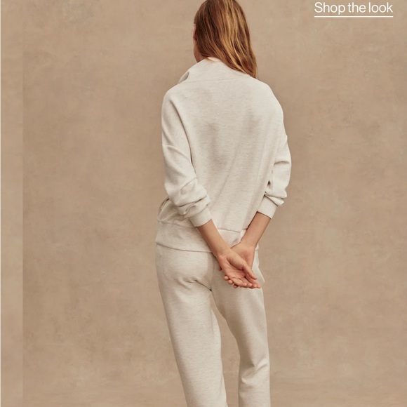 Women's Varley Ivory Half-Zip-Up Sweatshirt size medium - Picture 4 of 6